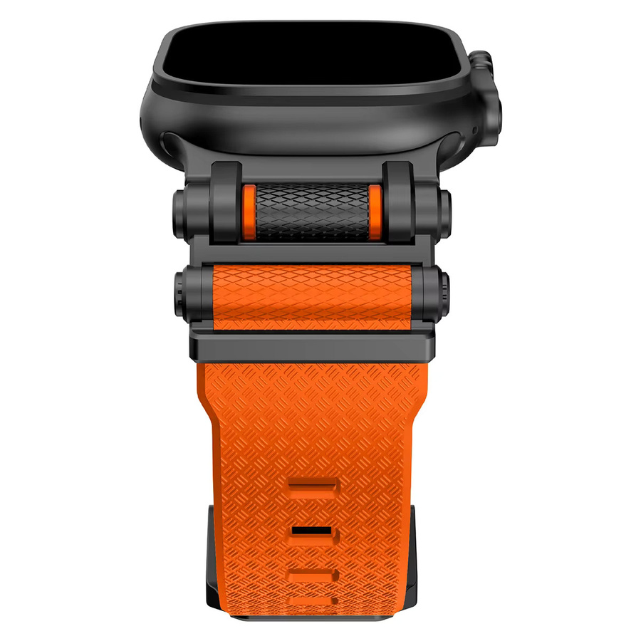 CAOWTAN Sportarmband, Kautschuk, Metall, Apple Watch Ultra 2 49mm 46mm 45mm 44mm - Bild 2