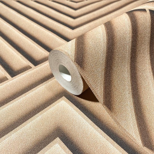 Marburg Vliestapete Modern Geometric Abstract in Beige-Braun - Bild 1