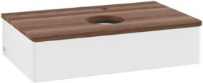 V&B Waschtischunterschrank Antao ohne Frontstruktur, Weiß lackiert, B/T/H: 80 x 50 x 19 cm - Bild 1