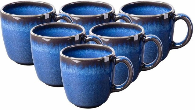 Villeroy & Boch like. Kaffeetassen Lave Blau, 6er Set, 190 ml - Bild 1