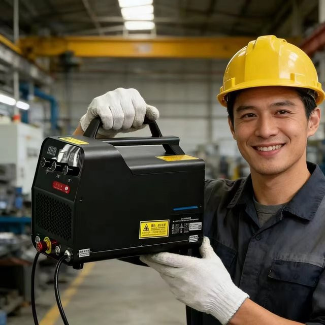 Handgeführte Faserlaser-Schweißmaschine zum Metallschweißen, Reinigen und Schneiden mit 1500W maximaler Ausgangsleistung in Schwarz - Bild 1