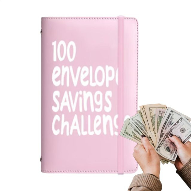Geld-Organizer Pink: 100-Tage-Sparbuch mit Umschlägen für deine Budgetplanung und Spar-Challenges - Bild 1