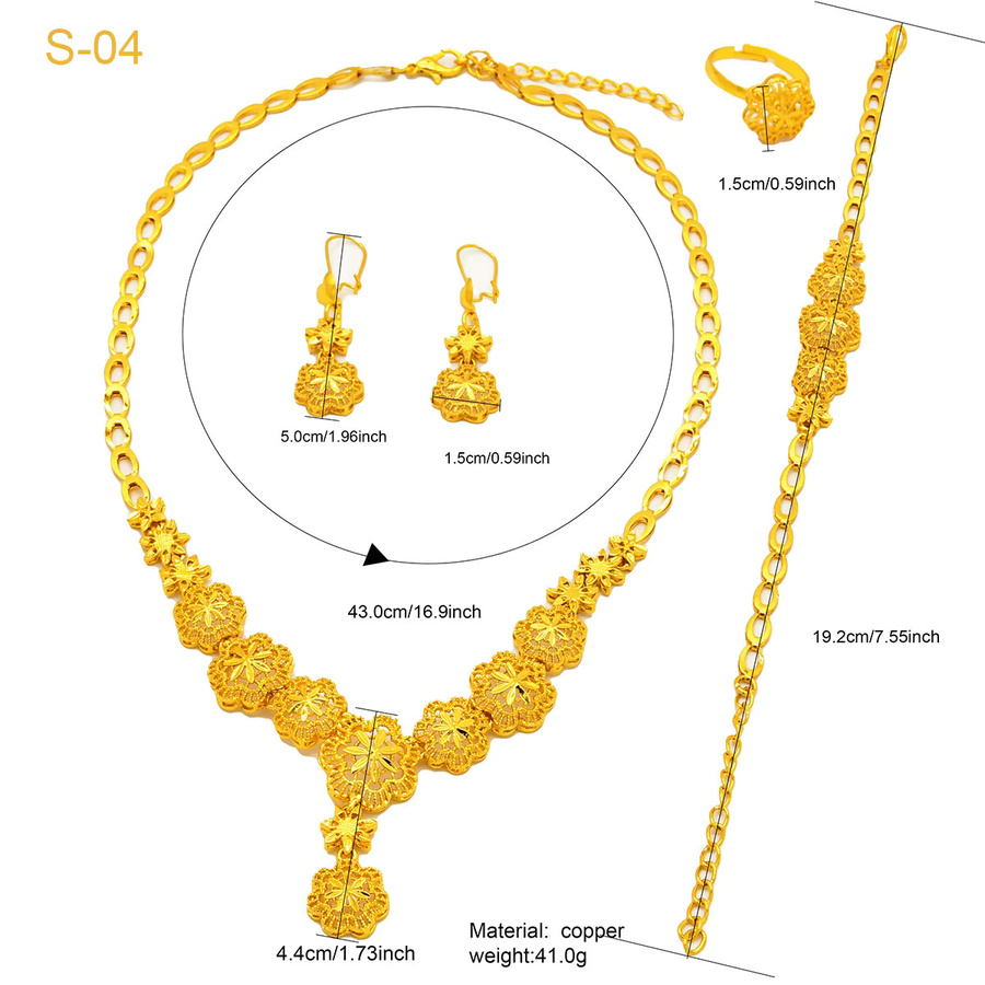 Aniid Schmuck-Set, Gold, Kristall, Damen, Hochzeit - Bild 4