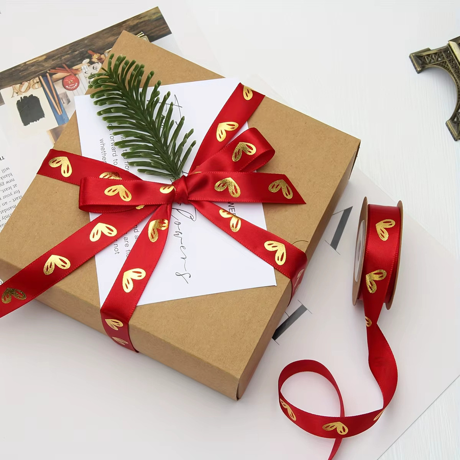 DUTRIEUX Satinband in Rot für Geschenkverpackungen, Blumen und DIY-Bastelarbeiten, 360 Zoll - Bild 2