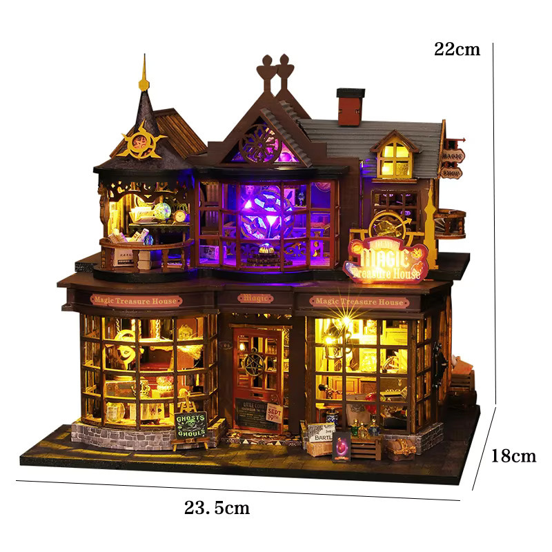 Battoom DIY Puppenhaus aus Holz, Miniatur-Bausatz, Zubehör - Bild 3