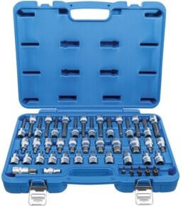 BGS Bit-Einsatz-Satz 49-teilig in Blau mit 12,5 mm 1/2 Zoll Innenvierkant und 8 mm 5/16 Zoll Außensechskant - Bild 1