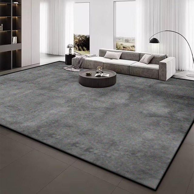 JGJG Wohnzimmerteppich Modern Abstrakt Gestreift in Grau, Rutschfester Plüschteppich aus Polyester, B: 200 cm, T: 250 cm - Bild 1