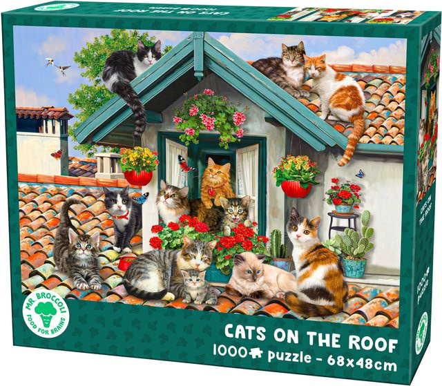 Mr. Broccoli Katzen-Nachbarschaft, Puzzle, 1.000 Teile - Bild 1