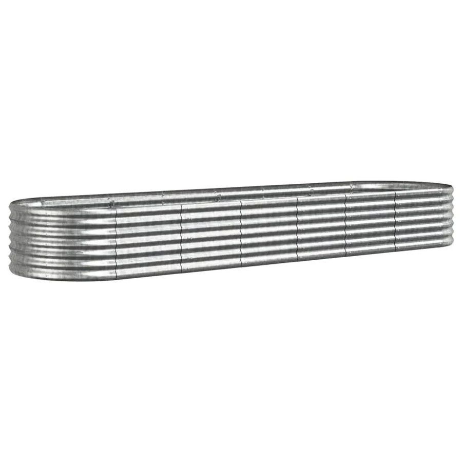 Furnicato Hochbeet aus verzinktem Stahl in Silber, B/T/H: 296 x 80 x 36 cm - Bild 2