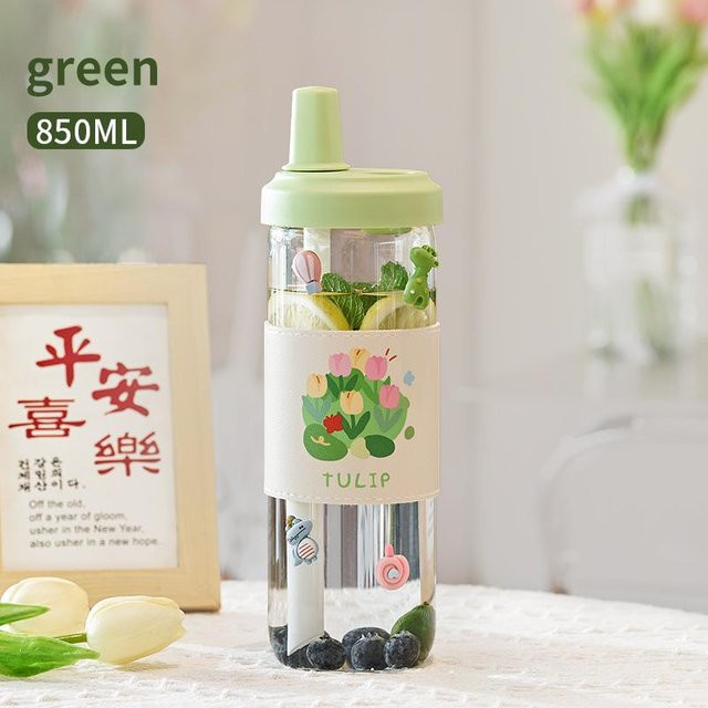 MTMA Frühstückstasse aus Glas mit Doppelbügel, transparent, 850 ml - Bild 1