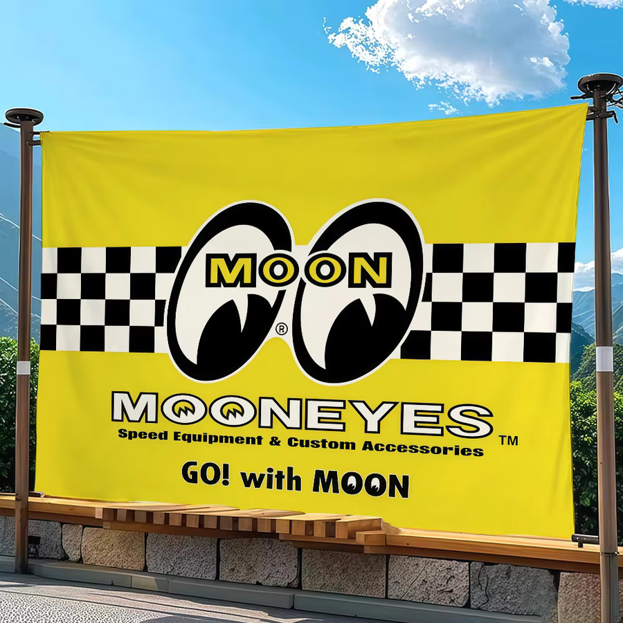 Warner Bros. Dekoflagge mit Moon-Eyes-Aufdruck für Party und Wandkunst, B/H: 40 x 60 cm - Bild 5