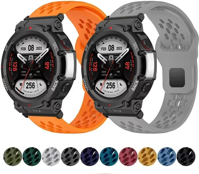 FancyWrist Uhrenarmband Silikon, Schwarz, Unisex, Amazfit T-REX 3 - Bild 1