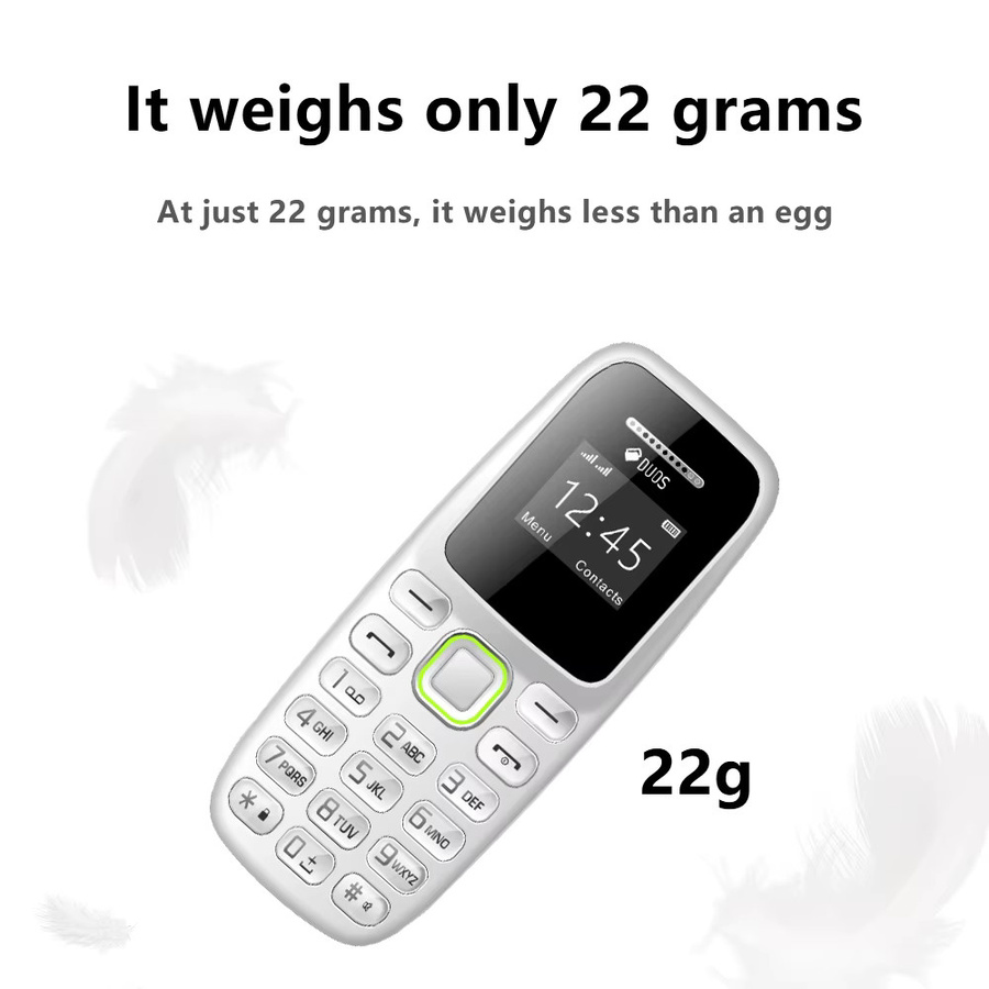 SERVO BM310 Mini-Mobiltelefon 2G GSM Dual-SIM mit Bluetooth, Anrufaufzeichnung und Blacklist in Schwarz - Bild 6