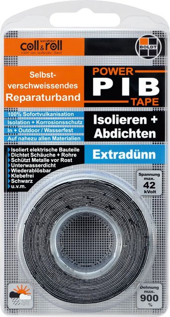 Boldt Reparaturband TurboPib Abdichtung in Schwarz, 3 m - Bild 1