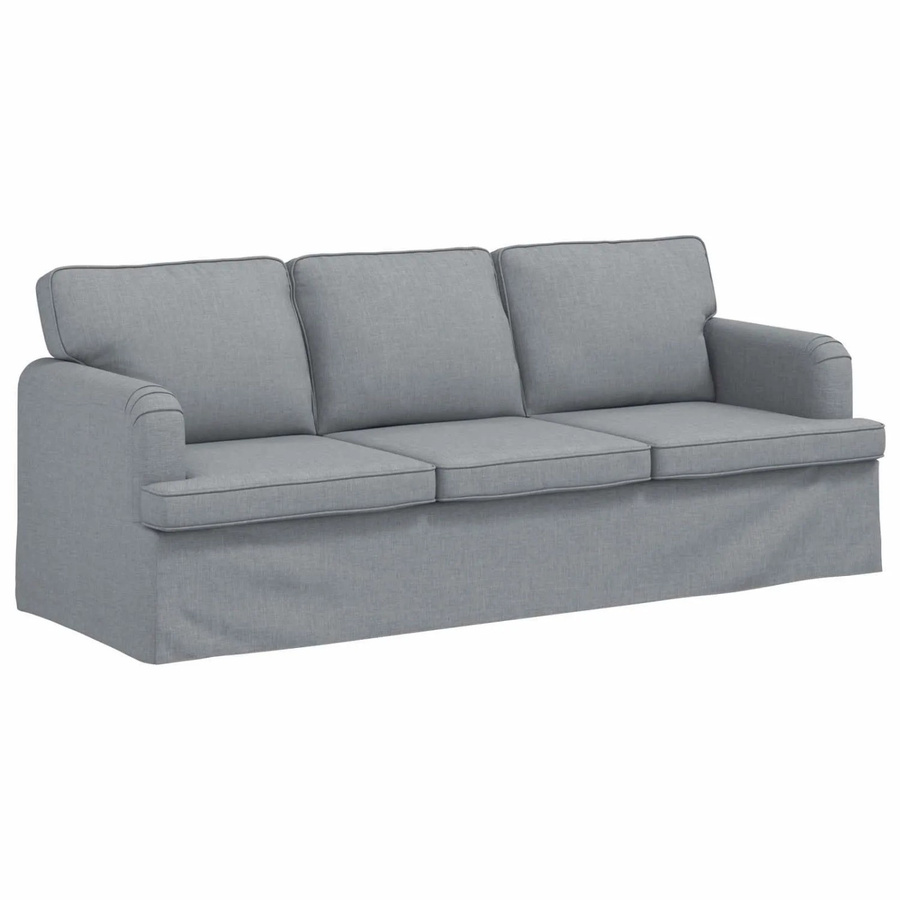 vidaXL Sofa Hellgrau mit Stoffbezug und Metallrahmen B/T/H: 201 x 80 x 85 cm - Bild 2