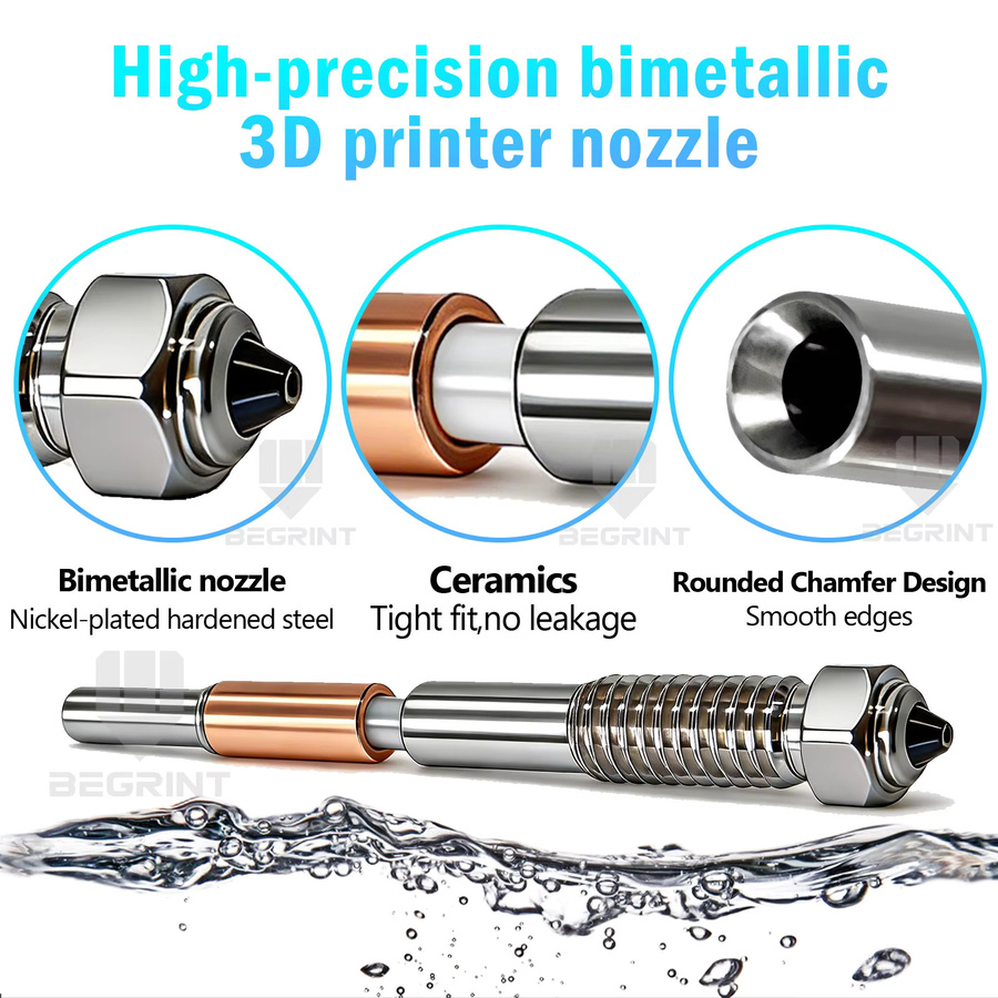 QiDi Bimetalldüse mit Keramikisolierung für QIDI Q2/Q2C und Q2 Combo in Silber - Bild 2