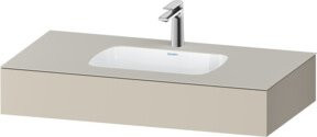 Duravit Einbauwaschtisch-Möbel-Set Qatego mit einem Ausschnitt und Überlauf, B/T/H: 100 x 55 x 17 cm - Bild 1