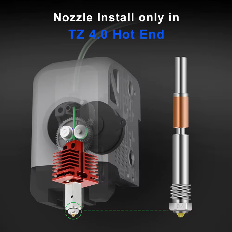 Bambulab TZ4.0 Düse aus gehärtetem SKD11 Stahl mit DLC Nano-Beschichtung in Silber für P1S P1P X1 X1C X1E - Bild 2