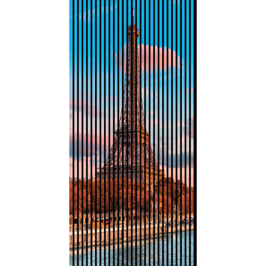 FN Acustico Akustikplatte Eiffelturm in Bunt, Design aus PET und MDF, B/H: 113,3 x 240 cm, Tiefe: 1,9 cm - Bild 2