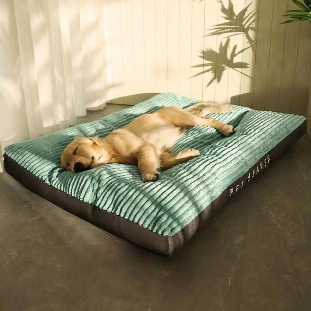 TrendVibe Hundebett für große Hunde, graue warme Schlafmatte mit herausnehmbarem und waschbarem Bezug, B/T: 46 x 60 cm - Bild 1