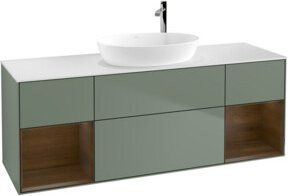 V&B Waschtischunterschrank Finion in Weiß lackiert, Breite: 160 cm, Tiefe: 50,1 cm, Höhe: 50,1 cm - Bild 1
