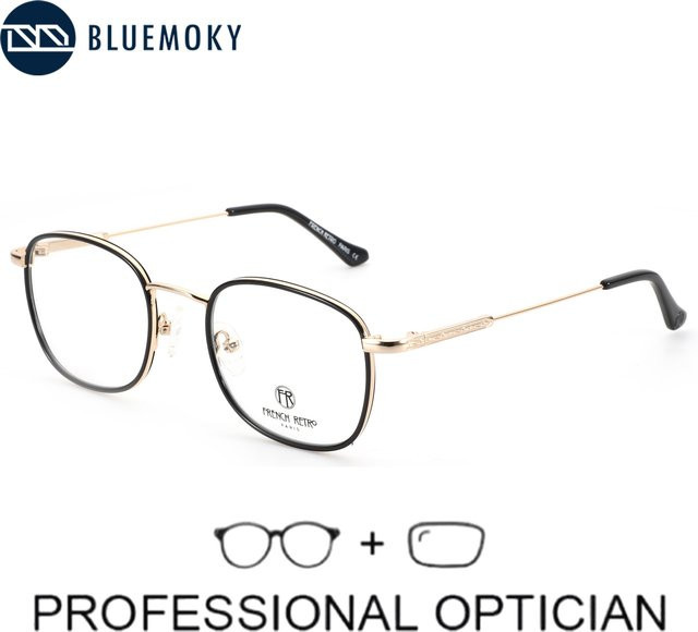 BLUEMOKY Korrektionsbrille, rund, Unisex, Vollrand, Metall, Blaulichtfilter - Bild 1