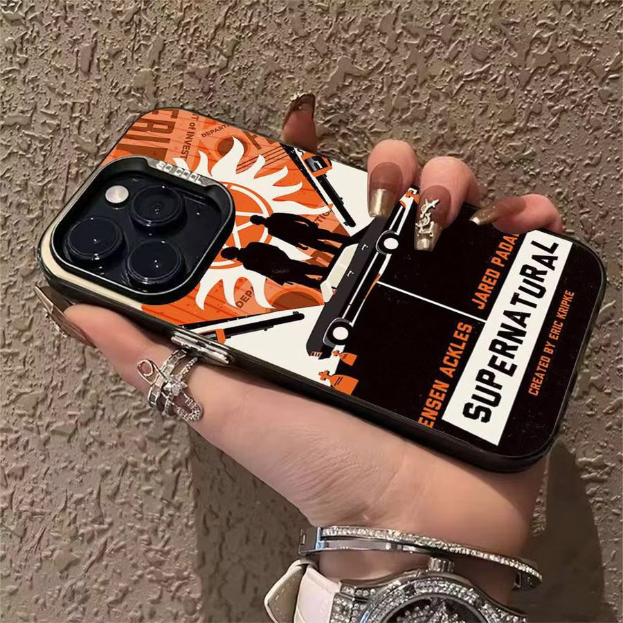 Mesuca Stoßfeste Handyhülle S-Supernatural für iPhone 11 bis 17 Pro Max Plus in Silber und Multicolour - Bild 2