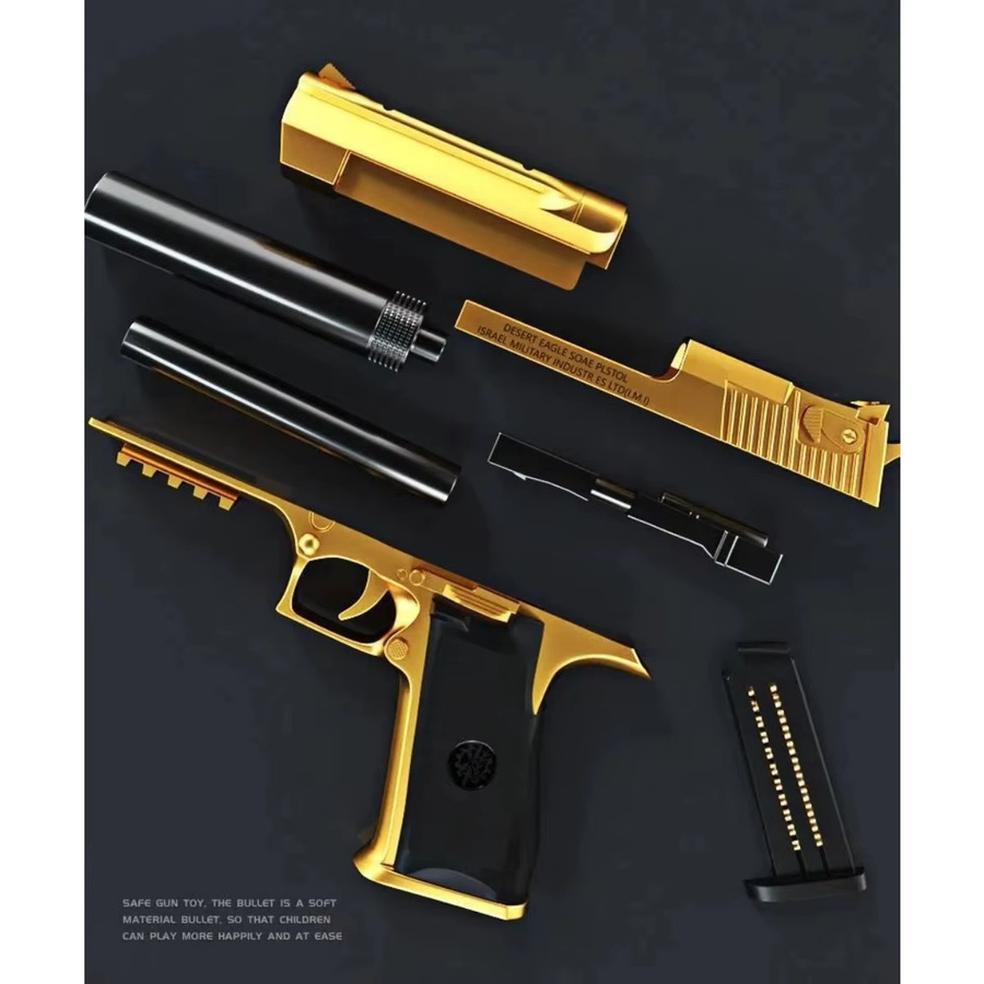 NOCCLILI Desert Eagle Airsoft Spielzeugpistole, Gold-A, Kunststoff - Bild 4