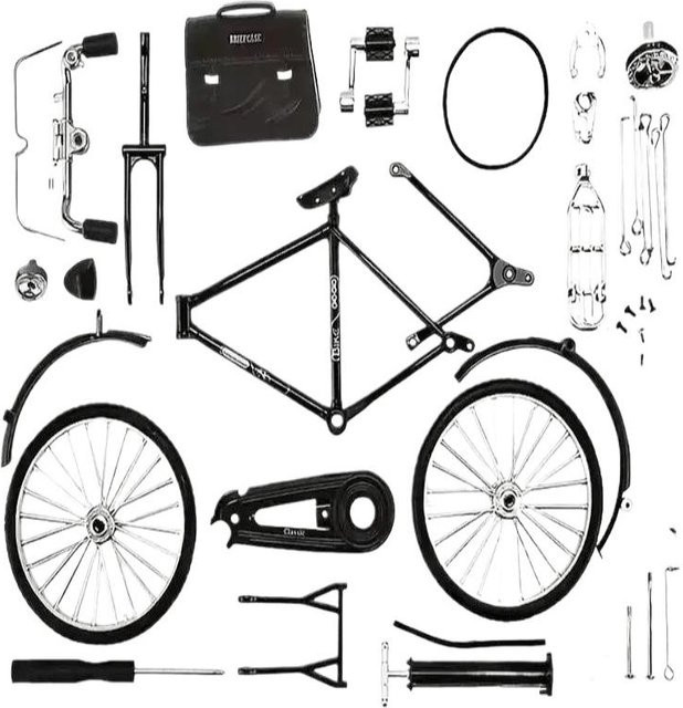 Handgefertigtes DIY-Fahrradmodell-Set, Retro-Ästhetik, 28-Zoll-Rahmen - Bild 1