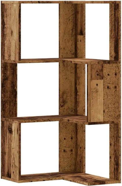 vidaXL Eck-Bücherregal mit 3 Böden in Braun und Altholz-Optik, B/T/H: 50 x 50 x 102 cm - Bild 1