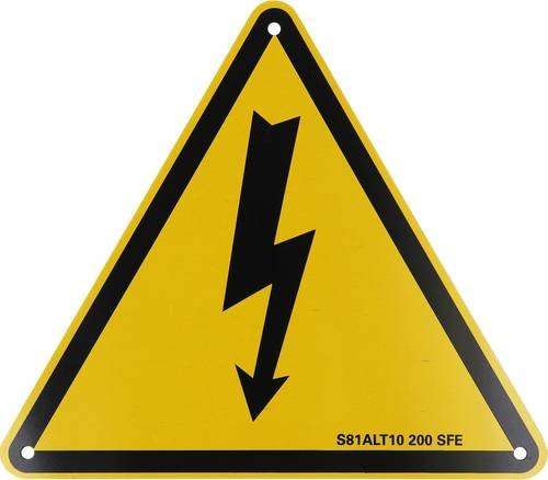 KS Tools Warnschild Hybrid-Blitz aus Aluminium in Gelb, Breite: 20 cm - Bild 1