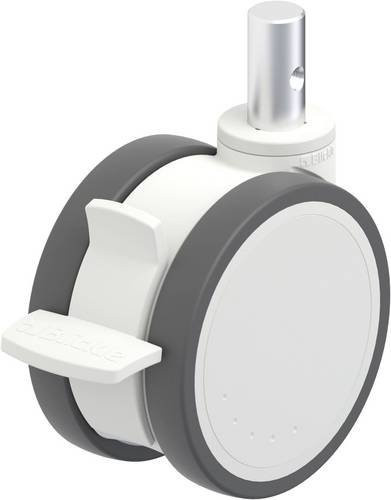 Blickle LKD-PATH 125K-FI-ZA55 Kunststoff-Doppelrolle aus Stahl und Kunststoff, Farbe: Grau/Weiß, Durchmesser: 125 mm, Tragfähigkeit: 125 kg - Bild 1