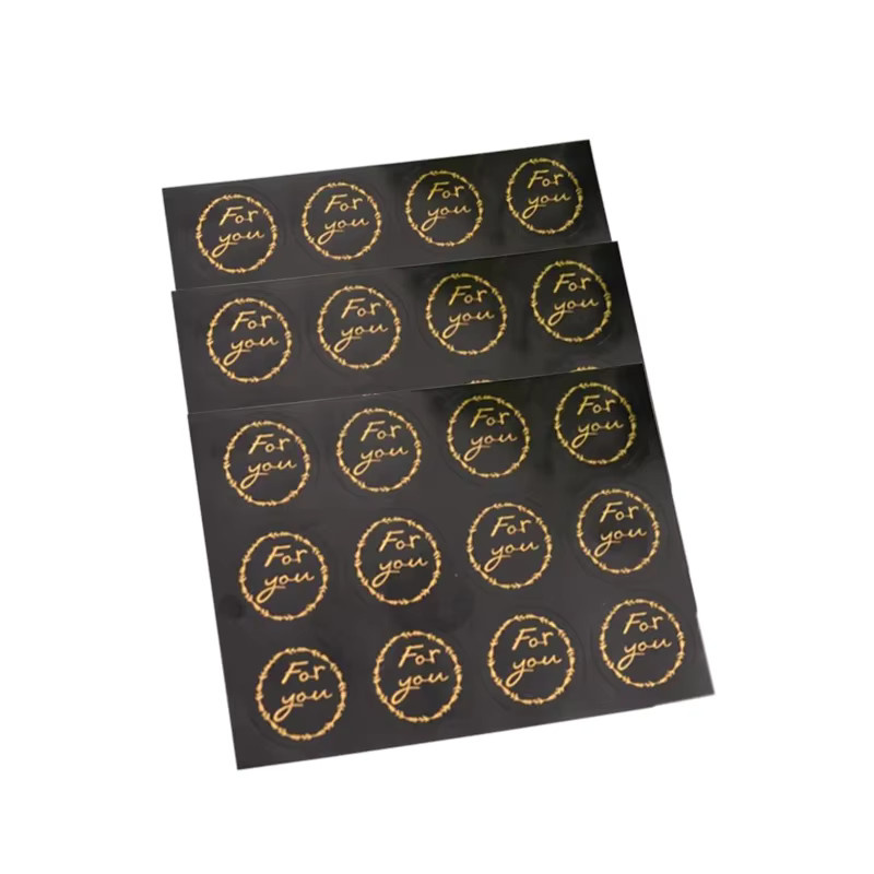 120 Stück runde selbstklebende Fou You Siegel Aufkleber in Schwarz für DIY Dekoration und Geschenkverpackungen - Bild 4