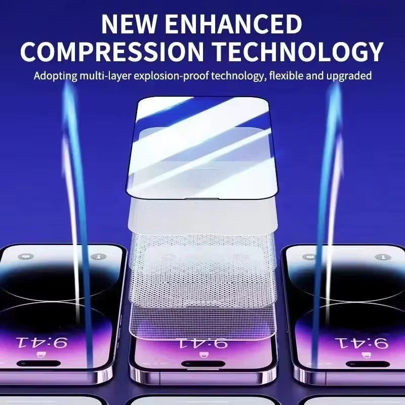 Sichtschutz-Displayschutzfolie mit oleophober Beschichtung für Apple iPhone 18 17 16 15 14 13 12 11 Pro Max Mini in Transparent für eine staubfreie Installation - Bild 4