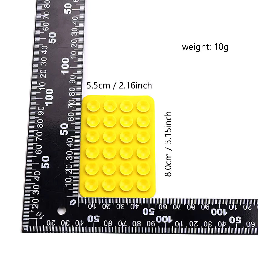 YuXi 2er-Set Handy-Silikon-Saugnapf in Blau, quadratische Anti-Rutsch-Sauger als Universal-Handyhalterung für Freisprechanrufe - Bild 2