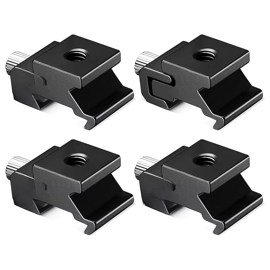 Wrumava 2er-Set Kamera Metall Kaltschuh Blitzständer Adapter mit 1/4"-20 Stativschraubengewinde für Nikon und Canon Speedlite, Schwarz - Bild 6