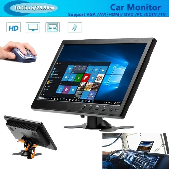 Bileeko Multi-Interface Kommerzieller LCD HD-Monitor mit Farbdisplay in Schwarz, 25,65 cm - Bild 1