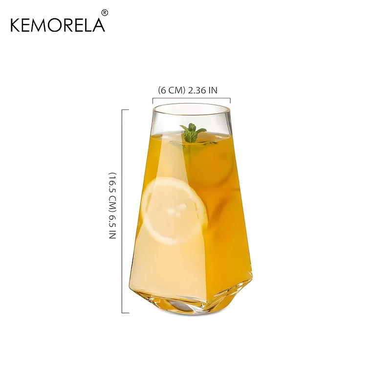 KEMORELA Kristall Highball-Gläser Tumbler, transparent, 500 ml - Bild 5