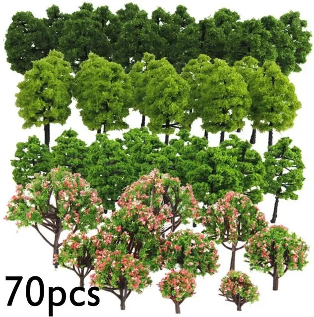 Modell Zug Künstliche Miniatur Baum Landschaft, Zubehör, Kunststoff - Bild 1