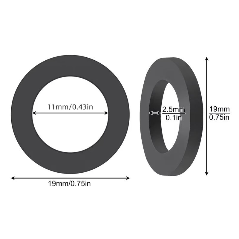 30 Stück Toro O-Ring Gummi-Unterlegscheiben Dichtungen in Schwarz für Wasserhahn-Anschlüsse und Duschkopfschlauch-Hardware - Bild 2