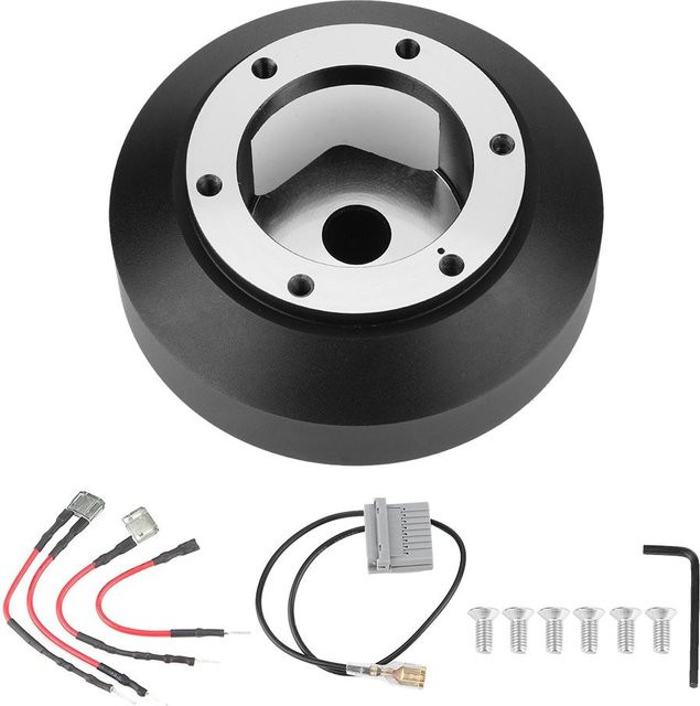 Koogeelife Quick Release Hub Adapter Boss Kit für 6-Loch-Lenkräder, passend für Nissan 350Z, 370Z, Armada und Versa, Schwarz/Silber - Bild 1