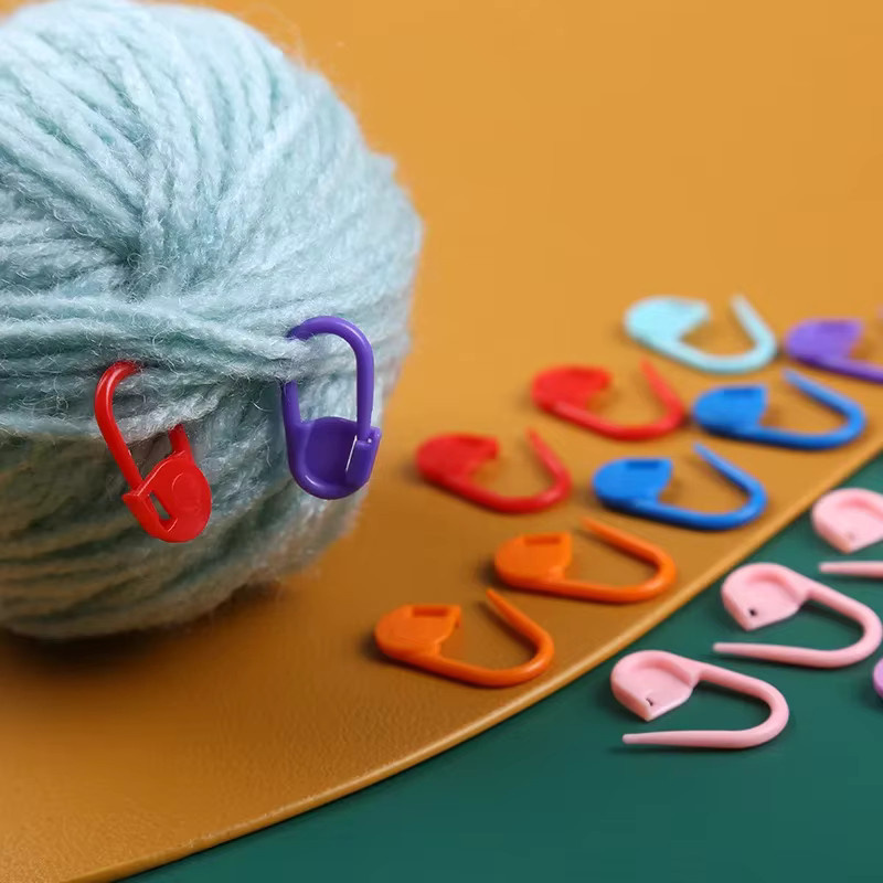 Strickmarkierungen aus Kunststoff als Markierungsschloss-Pins für Nähen, Weben und DIY-Projekte, Mehrfarbig, 100 Stück - Bild 3
