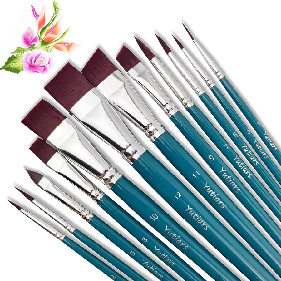 12-teiliges Künstler-Pinsel-Set in Blau für Gesicht, Körper und Cosplay-Make-up - Bild 2