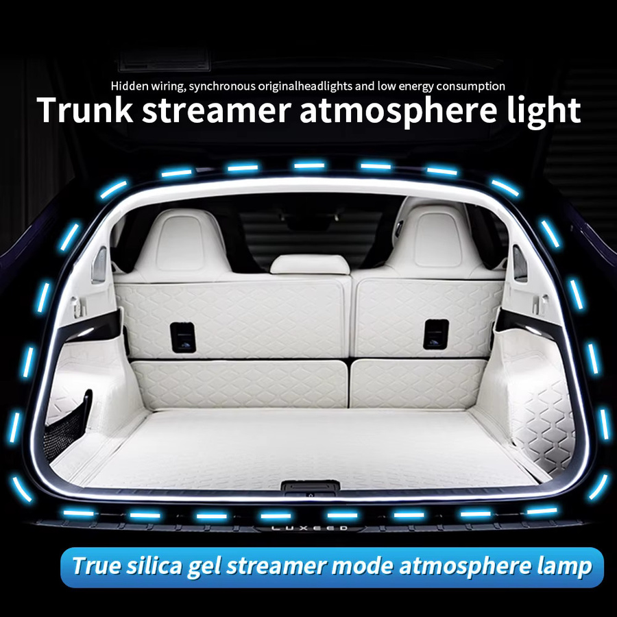 Flexibler LED-Umgebungslichtstreifen aus Silikon für Tesla Model Y, 3 und S, 4 m Länge, DC12 V, zur Dekoration von Innenraum, Kofferraum und Frunk - Bild 4