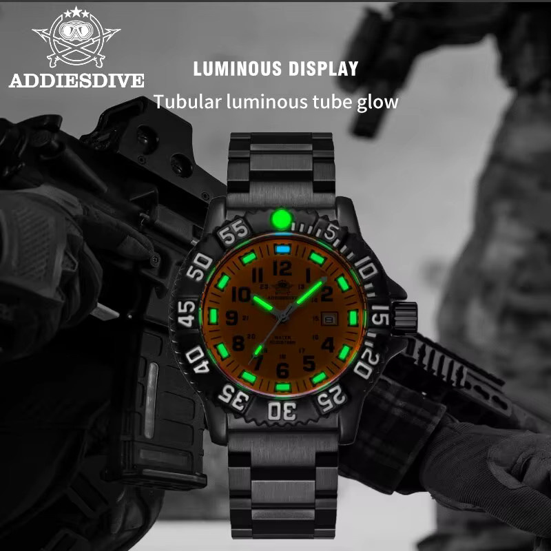 Addies Armbanduhr, Quarz, Nylon, Stahl, Herren - Bild 3
