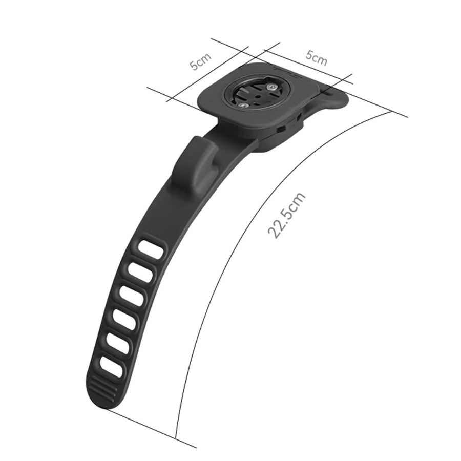 GUB 630 Silikon-Fahrradcomputerhalterung in Schwarz für Garmin, Bryton, WAHOO und XOSS als Rennrad-MTB-Verlängerungshalterung - Bild 5