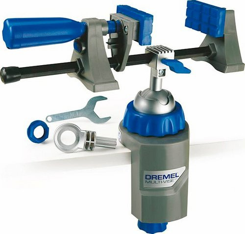 Dremel Multi-Schraubstock 2500 3-in-1 Werkzeughalterset in Grau und Blau, Backenbreite: 35 mm, Spannweite max.: 190 mm - Bild 2