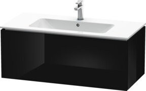 Duravit L-Cube Waschtischunterschrank wandhängend, Farbe Schwarz Hochglanz, B/T/H: 102 x 48,1 x 40 cm - Bild 1