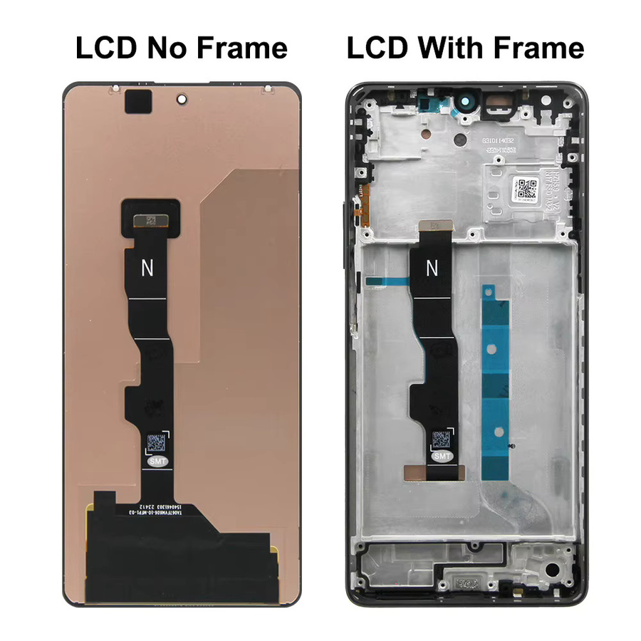Xiaomi Redmi Note 13 5G AMOLED LCD Display Ersatz mit Rahmen und Digitizer in Schwarz - Bild 4