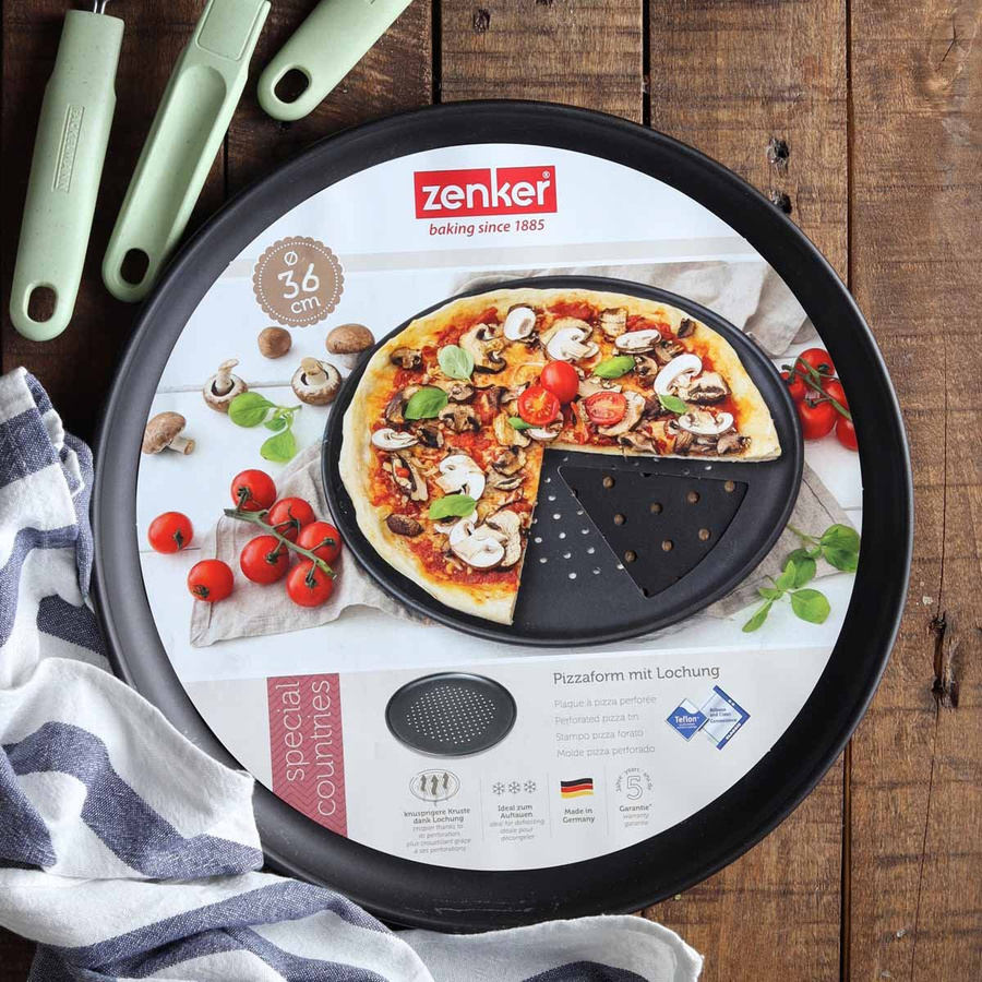 Zenker Pizzablech gelocht Special rund schwarz Durchmesser: 36 cm - Bild 2